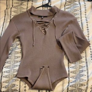 Bodysuit muted tan